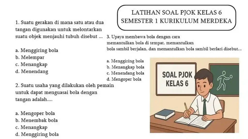 10 Rahasia Latihan Soal PJOK Kelas 6 Semester 1 dan Kunci Jawaban yang Wajib Diketahui