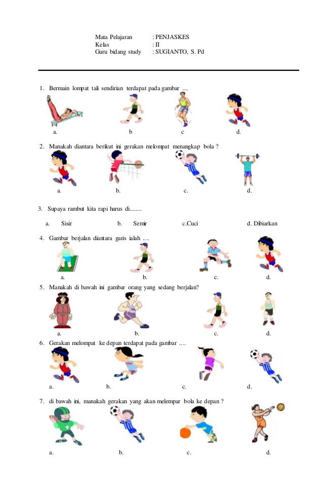 Contoh soal penjaskes kelas 1 sd semester 2 STAIMMKML ac id Contoh soal penjaskes kelas 1 sd semester 2 STAIMMKML ac id