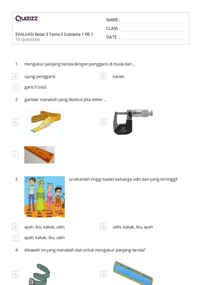 50 lembar kerja Mengukur Volume untuk Kelas 3 di Quizizz Gratis
