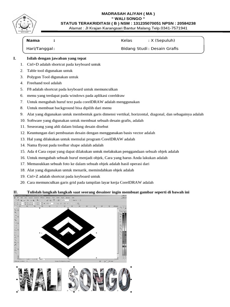 Desain Grafis Kelas 10 Isian PDF