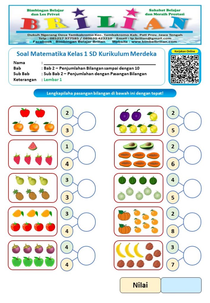 5 Contoh Soal dengan 2 Dimensi untuk Kelas 1 SD Sebelum Sulingjar 2026 5 Contoh Soal dengan 2 Dimensi untuk Kelas 1 SD Sebelum Sulingjar 2026
