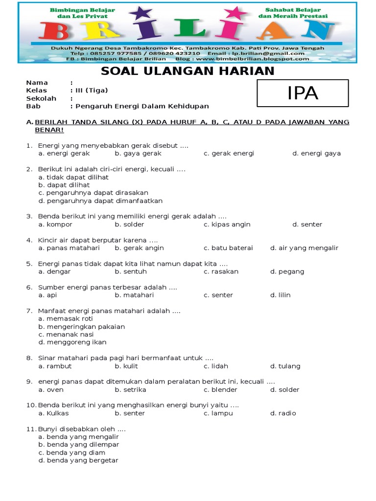 5 Rahasia Menguasai Soal IPA Kelas 3 SD Semester 1 Tentang Makhluk Hidup Wajib Tahu