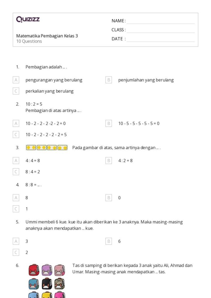 5 Soal Matematika Kelas 3 Tema 4 Subtema 1 yang Wajib Dikuasai Sebelum Ujian