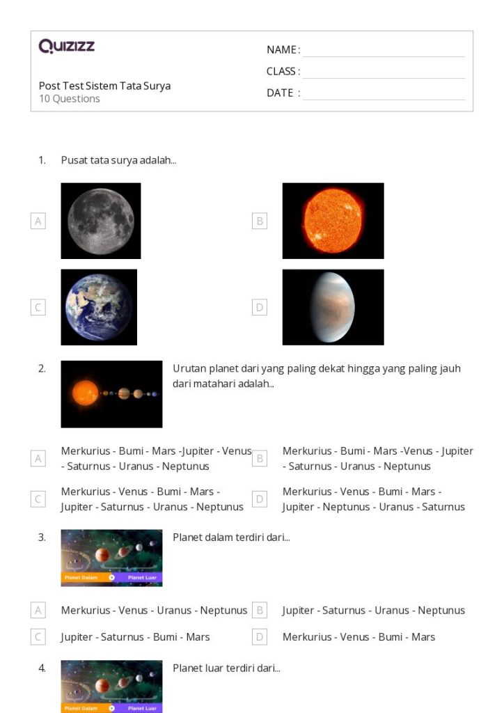 7 Contoh Soal dan Pembahasan Tata Surya Kelas 7 Semester 2 yang Wajib Dikuasai Sebelum UTS