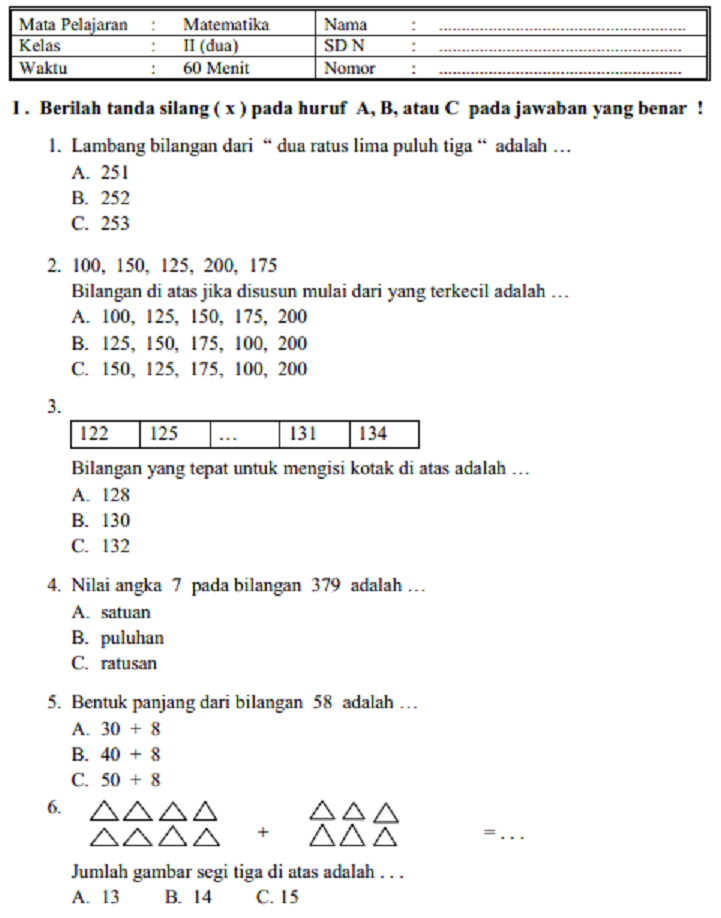 Menjelajahi Dunia Matematika Contoh Soal dan Pembahasan Kelas 3 SD