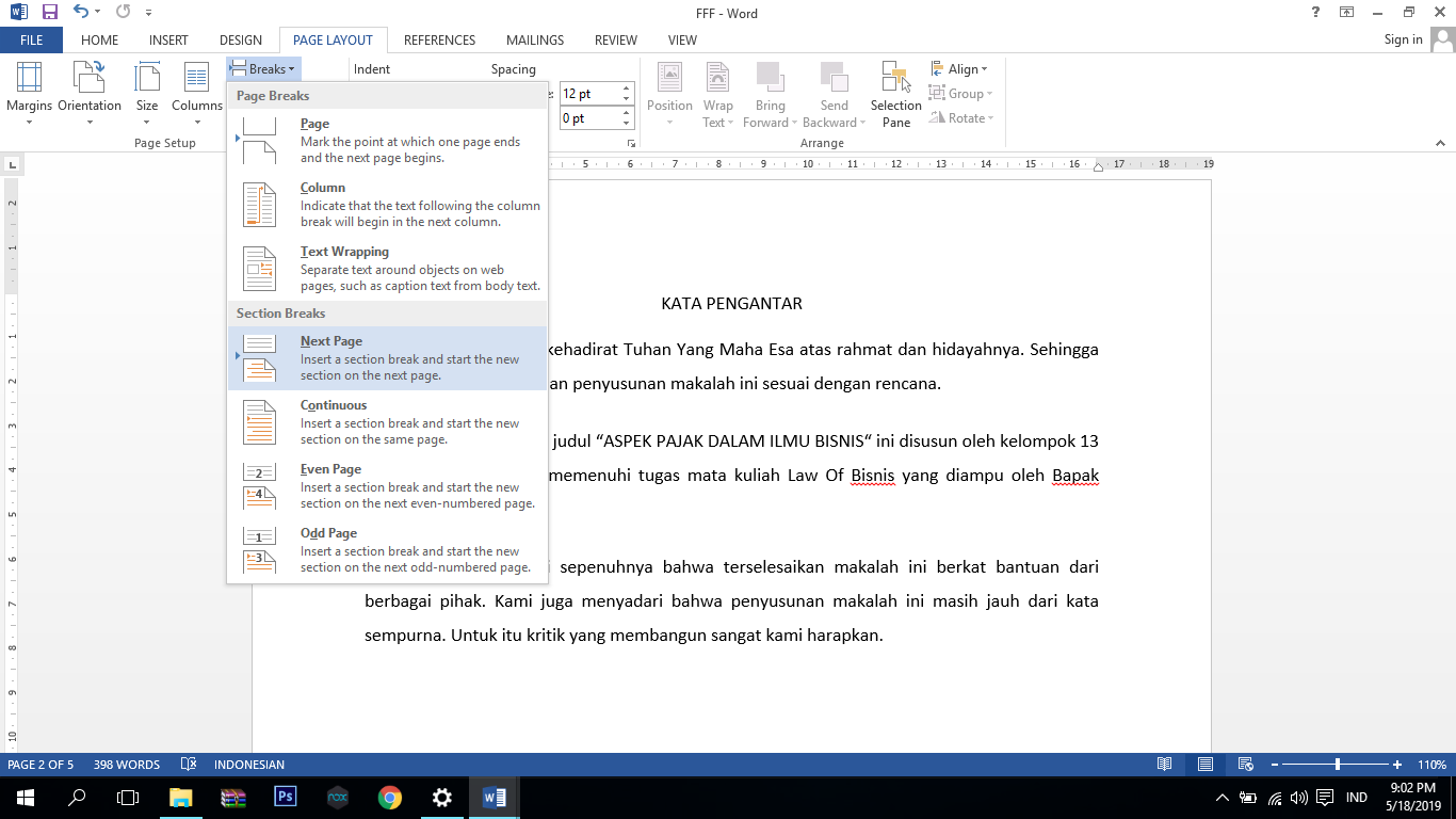 Ini 3 Trik Rahasia Mensesneg Membuat 1 Halaman Berubah di Word yang Jarang Diketahui