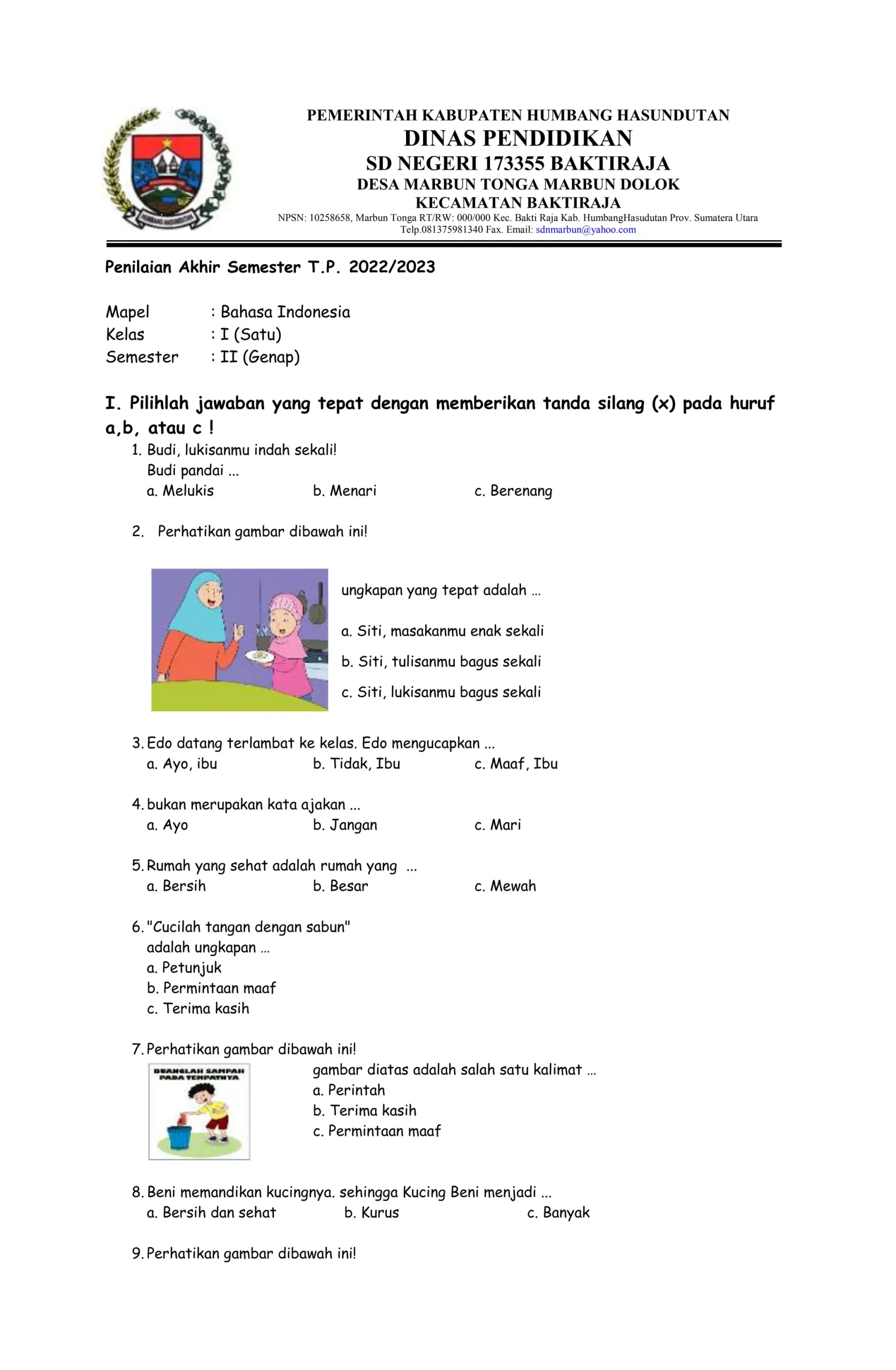 Ini Dia Contoh Soal Ujian Anak Kelas 1 SD Semester 1 yang Sering Muncul, Wajib Dicoba Sebelum Terlambat