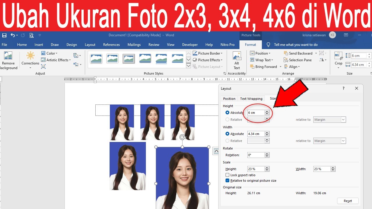 Ukuran Pas Foto 2x3 3x4 4x6 Sesuai Standar Cara Mengaturnya - Free Word Ukuran Pas Foto 2x3 3x4 4x6 Sesuai Standar Cara Mengaturnya - Free Word
