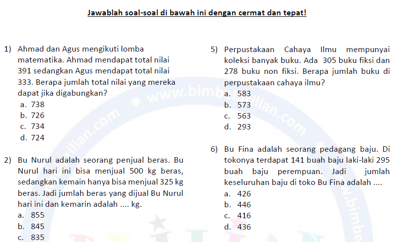 Rahasia Guru: Tempat cari soal cerita matematika kelas 4 sampai kelas 6 Terpercaya 2026