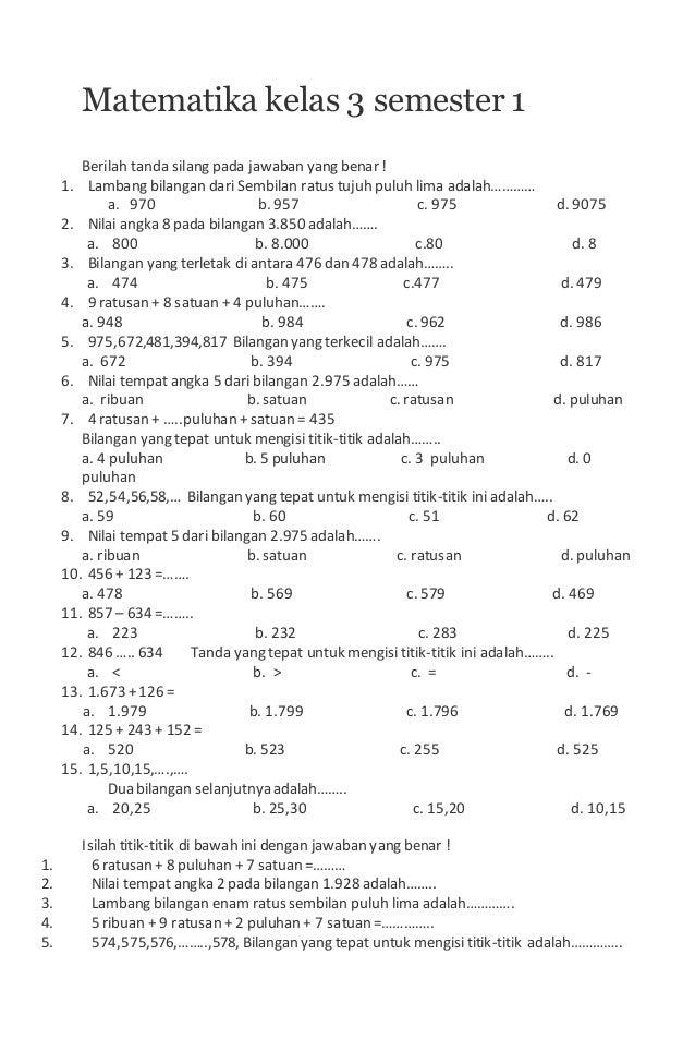 Terbukti! 3 Soal Ujian Kelas 3 SD Semester 1 Tahun 2026 Paling Sering Keluar di STS