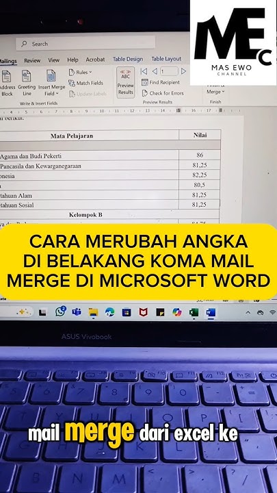Terbukti 5 Langkah membuat word angka berubah-ubah dengan mail merge Sebelum Deadline