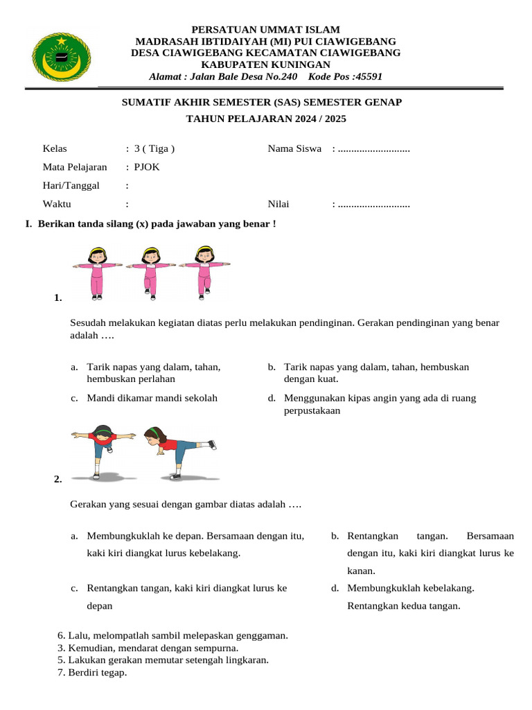 Terbukti 7 Tips Praktis Donwload Soal Ujian PJOK Kelas 3 Semester 2 Sebelum Nilai Terlambat